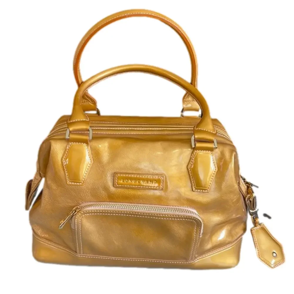 Gold patent Longchamp Legende doctor’s bag/satchel - Picture 1 of 9